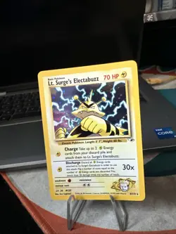 Pokemon TCG Lt. Surge's Electabuzz Gym Heroes 6/132 Holo Unlimited Rare - Image 1
