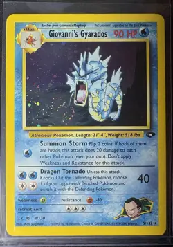 Giovanni's Gyarados 5/132 Holo Rare English Gym Challenge WOTC Pokemon TCG - Image 3