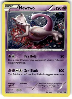 Mewtwo XY101 (Cosmos Holo) 2013-2017 Pokemon XY Black Star Promos Holo VLP/NM - Image 1