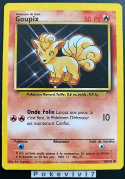 Carte Pokemon GOUPIX 68/102 Commune Set de Base Wizards FR - Image 1