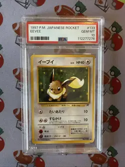 1997 POKEMON JAPANESE ROCKET #133 EEVEE PSA 10 - Image 1