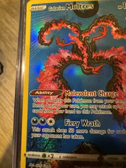 Pokemon Galarian Moltres SWSH 284 Promo NM Sword & Shield Black Star Holo - Image 3
