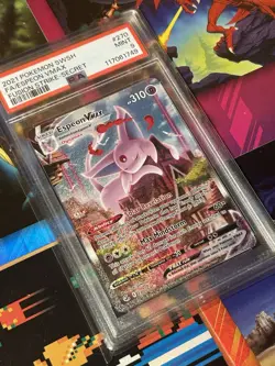 2021 Pokemon SWSH Full Art Espeon VMAX Fusion Strike Secret Rare #270 PSA 9 Mint - Image 2