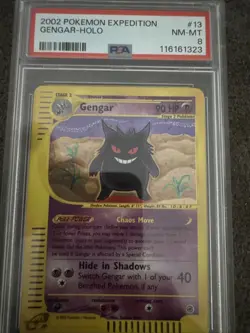Pokemon Gengar Expedition Holo #13 PSA 8 NM-MT English - Image 1