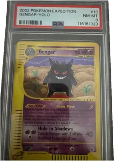 Pokemon Gengar Expedition Holo #13 PSA 8 NM-MT English - Image 2