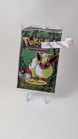 POKEMON JUNGLE BOOSTER PACK FLAREON WOTC 1999 FACTORY SEALED 21 GRAMS - Image 4