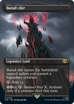 MTG Barad-dur 340 Rare Borderless Land The Lord of the Rings - Image 1