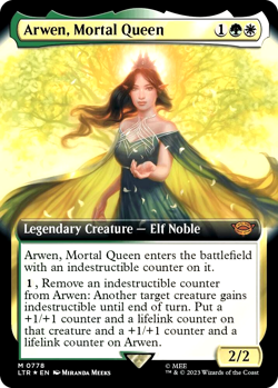 MTG Arwen, Mortal Queen 778 Mythic Surge Foil Extended Art The Lord of the Rings - Image 1