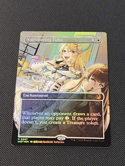 Magic the Gathering - Smothering Tithe Anime Borderless Wilds of Eldraine - FOIL - Image 1