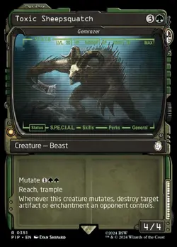 MTG Gemrazer 351 Fallout Rare Showcase - Image 1