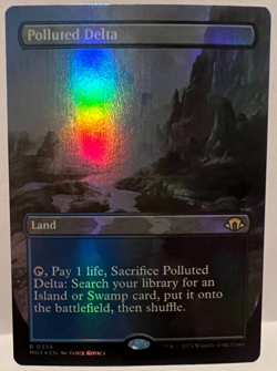 MTG Polluted Delta (Borderless Foil) Modern Horizons 3 NM - Image 1