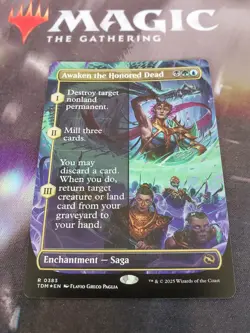 Mtg. Awaken the Honored Dead. Foil Borderless. Tarkir: Dragonstorm. Pack Fresh - Image 1