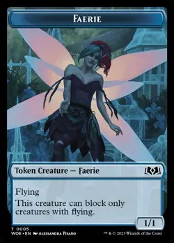 4x Faerie Token - NM - Wilds of Eldraine - SPARROW MAGIC mtg - Image 1