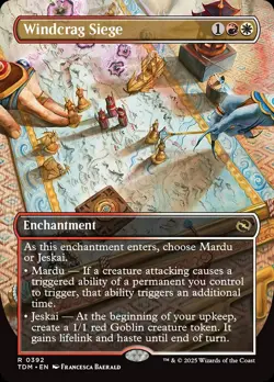 Windcrag Siege (TDM-392) - rare: (enchantment) (Borderless) Near Mint - Image 1