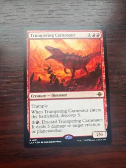 1x TRUMPETING CARNOSAUR - Ixalan - MTG - Magic the Gathering - Image 1