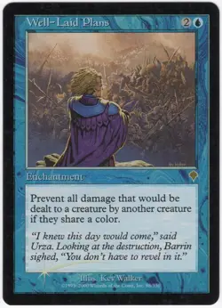 Well-Laid Plans 2000 Invasion FOIL Blue Rare Enchantment MTG NM AZ1 - Image 1