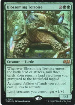 MTG: Wilds of Eldraine: Foil Blossoming Tortoise: Lightly Played Condition - Image 1
