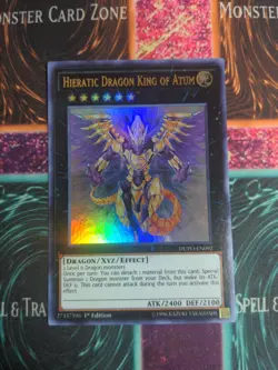 Yu-Gi-Oh! Hieratic Dragon King of Atum DUPO-EN092 1st Edition Ultra Rare NM - Image 1