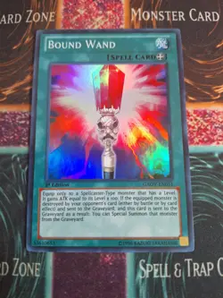 Yu-Gi-Oh! TCG Bound Wand GAOV-EN051 Super Rare 1st Edition Near Mint - Image 1