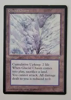 Glacial Chasm - Ice Age (1995) - Rare - Reserved List - MTG Vintage Land - Image 1