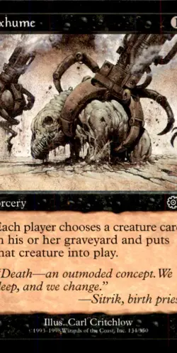 MTG Exhume LP Light Play Urza's Saga [949] - Image 1