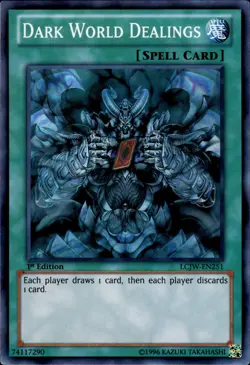 Dark World Dealings - Super Rare 1st Edition LCJW-EN251 - NM - YuGiOh - Image 1