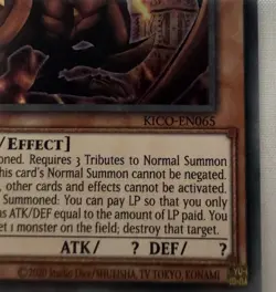 The Winged Dragon Of Ra - Pharaoh's Ultra Rare 1st Edition KICO-EN065 - YuGiOh - Image 4