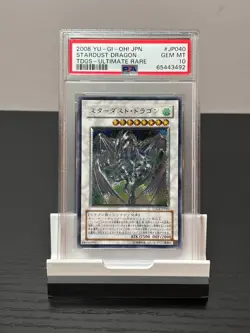 YU-GI-OH! JAPANESE STARDUST DRAGON ULTIMATE RARE TDGS-JP040 PSA 10 GEM MINT - Image 1