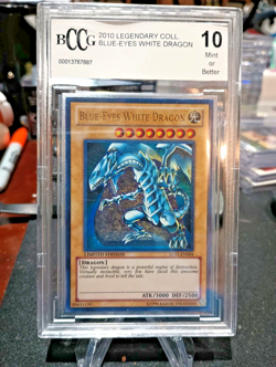 YUGIOH BLUE-EYES WHITE DRAGON LC01-EN004 BCCG BECKETT GEM MINT 10 ULTRA RARE - Image 1
