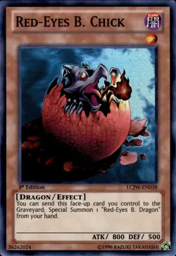 Red-Eyes B. Chick - Super Rare 1st Edition LCJW-EN038 - NM - YuGiOh - Image 1