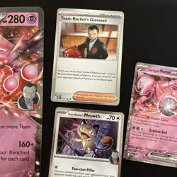 Team Rocket's Mewtwo Jumbo Set Promo Cards SPV205 black star - Image 3