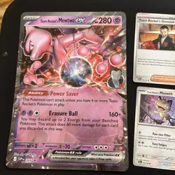 Team Rocket's Mewtwo Jumbo Set Promo Cards SPV205 black star - Image 5