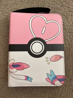 Pokemon TCG Pink White Sylveon Zip Up 50 pages Holds 400 Card Binder TCGAMES - Image 1