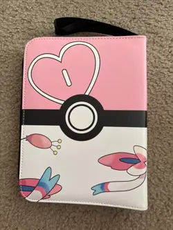 Pokemon TCG Pink White Sylveon Zip Up 50 pages Holds 400 Card Binder TCGAMES - Image 2
