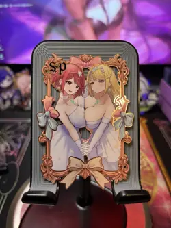 Goddess Story Metal Card Serialized Anime Waifu Pyra And Mythra - Image 1