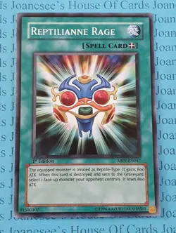 Reptilianne Rage ABPF-EN047 Common Yu-Gi-Oh Card 1st Edition New - Image 1
