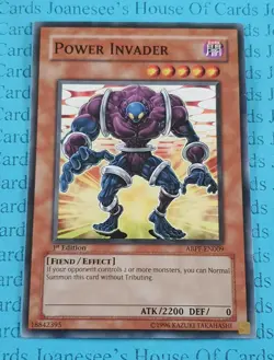 Power Invader ABPF-EN009 Common Yu-Gi-Oh Card 1st Edition New - Image 1