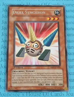 Drill Synchron ABPF-EN004 Silver Rare Yu-Gi-Oh Card 1st Edition New - Image 1