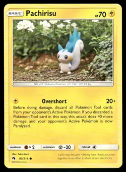 Pachirisu 80/214 Lost Thunder Pokemon TCG trading card - Image 1
