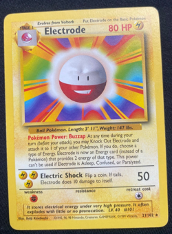 Pokemon Electrode 21/102 Base Set Non-Holo WOTC Vintage Card (LP/MP) - Image 1