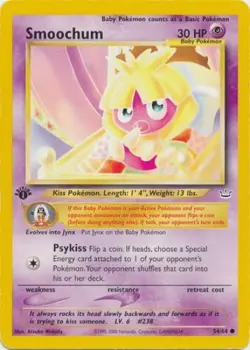 Pokemon Card - Neo Revelation 54/64 - SMOOCHUM (common) **1st Edition** - NM - Image 1