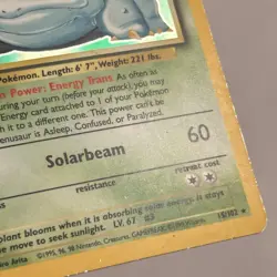 Venusaur 15/102 - Holo Rare - Base Set Unlimited - Pokemon Card - See Photos! MP - Image 5