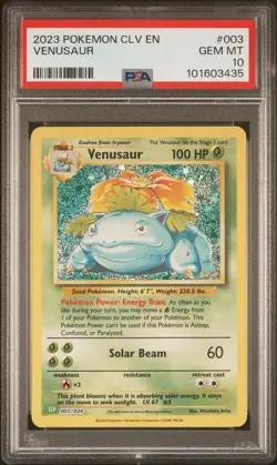 PSA 10 Venusaur CLV 003/034 Pokemon Trading Card Game Classic English - Image 1
