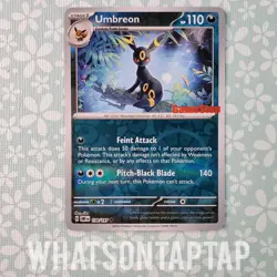 Pokemon Card Umbreon 130/197 Uncommon Reverse Holo Game Stop Obsidian Flames LP - Image 1