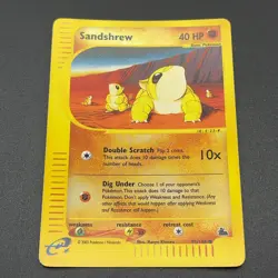 Sandshrew Pokemon Card 92/144 Skyridge e-Reader Reverse Holo Nintendo M6-90 - Image 3