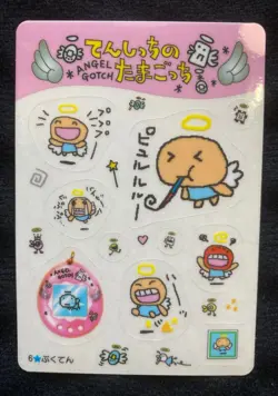 Tamagotchi Angel Gotchi Sealdass Chubby Angel Sticker Card Bandai Japanese - Image 1