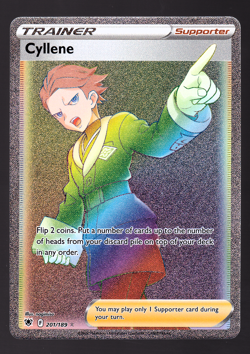 Cyllene 201/189 Astral Radiance Secret Rare Rainbow Holo Pokemon TCG Card NM - Image 1