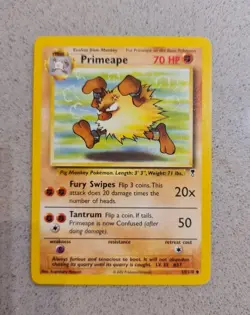 Primeape 59/110 Uncommon Legendary Collection WOTC Pokemon Card NM - Image 1