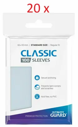Ultimate Guard 20 x 100 pochettes taille standard Transparent card sleeves 71014 - Image 3