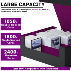 Card Storage Box for MTG PTCG, Commander Deck Box Holds 1800+ Cards, Card Storag - Image 2